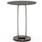 Sam Modern Classic Brown Aluminum Round Side End Table