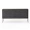 Theodore Industrial Loft Black Wood Grey Iron 4 Drawer Filing Credenza