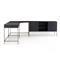 Theodore Industrial Loft Black Wood Iron Corner Desk Set