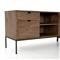 Theodore Industrial Loft Brown Wood Iron Corner Desk Set
