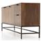 Theodore Industrial Loft Brown Wood Grey Iron 3 Door 2 Drawer Sideboard