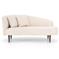 James Modern Classic Beige Performance Brown Oak Wood Chaise Lounge - Left Arm Facing