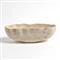 Novie French Rustic White Ceramic Grid Textured Decorative Bowl