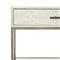 Maxine Industrial Loft Brushed White Wood Steel Nightstand