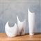 Vienna Modern Classic White Ceramic Outdoor Vases - Set of 3