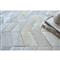 Modern Grey Leather Hide Herringbone Patterned Rug - 5G??x8GǦ