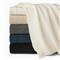 Sferra Modern Pettra Midnight Black Ribbed Lambs Wool Throw Blanket