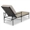 Aurore French Beige Cushion Metal Outdoor Chaise Lounge