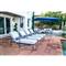 Aurore French Beige Cushion Metal Outdoor Chaise Lounge