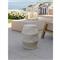Palecek Nali Modern Classic Natural White Stone Fiberglass Outdoor Stool
