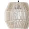 Palecek Tanner Coastal Beach Off White Woven Wicker Outdoor Octagonal Pendant Lantern