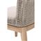 Kailey Coastal Grey Teak Beige Woven Rope Outdoor Dining Side Chair - Set of 2