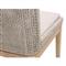 Kailey Coastal Grey Teak Beige Woven Rope Outdoor Dining Side Chair - Set of 2
