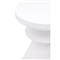 Declan Coastal Beach White Concrete Round Hourglass Outdoor Side End Table