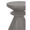 Declan Coastal Beach Grey Concrete Round Hourglass Outdoor Side End Table