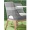 Theodore Coastal Beach Grey Woven Rope Teak Wood Outdoor Dining Chair - Set of 2
