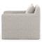 Cassandra Modern Stone Grey Cushion Slipcovered Outdoor Swivel Arm Chair