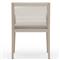 Cheryl Modern Light Grey Cushion Woven Rope Natural Teak Outdoor Dining Arm Chair