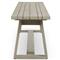 Cody Modern Classic Weathered Grey Teak Wood Outdoor Dining Bench