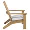 Ashland Modern Natural Teak White Cushion Outdoor Adirondack Chair