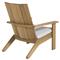 Ashland Modern Natural Teak White Cushion Outdoor Adirondack Chair
