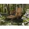 Ashland Modern Natural Teak White Cushion Outdoor Adirondack Chair