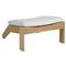 Ashland Modern Natural Teak White Cushion Outdoor Adirondack Ottoman