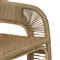 Rina Ellen Coastal Brown Rush Rattan Frame Dining Arm Chair