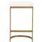 Eleanor Hollywood Regency White Performance Brushed Gold Frame Counter Stool