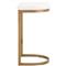 Eleanor Hollywood Regency White Performance Brushed Gold Frame Counter Stool