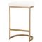 Eleanor Hollywood Regency White Performance Brushed Gold Frame Counter Stool