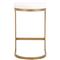 Eleanor Hollywood Regency White Performance Brushed Gold Frame Counter Stool