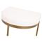 Eleanor Hollywood Regency White Performance Brushed Gold Frame Counter Stool