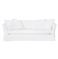 Cisco Home Seda Coastal Style Denim White Cotton Slip Cover Sofa - Small - 84&quot;W