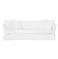 Cisco Home Seda Coastal Style Denim White Cotton Slip Cover Sofa - Large - 100&quot;W
