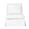 Cisco Home Seda Modern White Cotton Slipcovered Swivel Occasional Chair