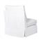 Cisco Home Seda Modern White Cotton Slipcovered Swivel Occasional Chair