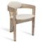 Maryl Modern Cream Faux Leather Upholstered Wood Dining Chair