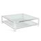 Surrey Modern Glass Acrylic Square Coffee Table - 60&quot;