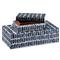 Halsey Modern Classic Navy Blue Bone Rectangular Decorative Box - Set of 2