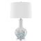 Marianne Modern Classic White Ceramic Blue Floral Table Lamp
