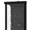 Tally Modern Classic Black Iron Glass Rectangular Outdoor Wall Sconce - Small