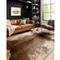 Grand Canyon Rustic Lodge Brown Ivory Faux Hide Rug - 3&#39;10&quot;x5&#39;