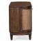 Daphne Mid Century Dark Acacia Wood Woven Cane Rattan 4 Door Media Cabinet - 68&quot;W