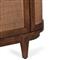 Daphne Mid Century Dark Acacia Wood Woven Cane Rattan 4 Door Media Cabinet - 68&quot;W