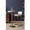 Freya Modern Classic White Marble Antique Brass Bar Table - 24&quot;