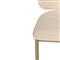 Freya Modern Classic White Upholstered Antique Brass Counter Stool