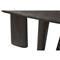 Laura Rustic Lodge Black Oak Wood Round Edge Console Table