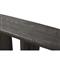 Laura Rustic Lodge Black Oak Wood Round Edge Console Table
