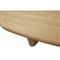 Laura Modern Classic Natural Oak Wood Round Edge Oval Coffee Table